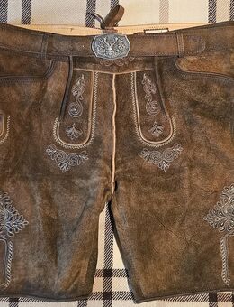 Lederhose - stein geäscht natur, Gröse 56 - Ulm