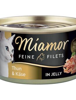 Miamor Feine Filets Dose 6 x 100 g - Thunfisch & Käse in Jelly