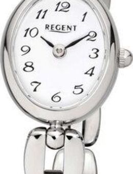 Regent Quarzuhr F-1404 - 3274.40.99, Armbanduhr, Damenuhr, Mineralglas, Edelstahlarmband, oval