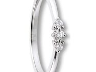 ONE ELEMENT Diamantring 0.1 ct Diamant Brillant Ring aus 585 Weißgold, Damen Gold Schmuck