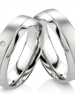 Edelstahlringe MOR13 mit Zirkonia - Diamant - Gravur - Aholming