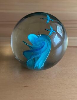 Glaskugel - Briefbeschwerer - Glas Kugel - massiv Deko - wie neu - Hamburg