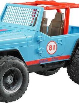 Bruder® Spielzeug-Auto Jeep Cross Country Racer blau 30 cm mit Rennfahrer (02541), Made in Europe