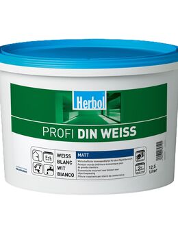 Herbol Profi Din Weiss 12,5 Liter – Hochdeckende Wandfarbe für Profi-Ansprüche - Düsseldorf