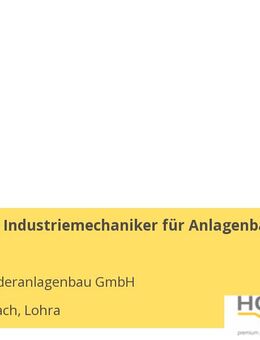 Ausbildung Industriemechaniker für Anlagenbau (m/w/d) - Lohra