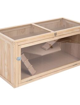 TIAKI Hamsterkäfig aus Holz XL - L 115 x B 50 x H 55,3 cm