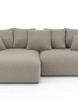 Home affaire Ecksofa LAKESIDE klein mit Bettfunktion und Bettkasten, B/T/H 235/142/84 cm, L-Form, Recamiere beidseitig montierbar, mit Wellenunterfederung