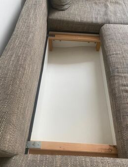 🛋️ Zu verschenken: Ecksofa mit Schlaffunktion & Staufach in Grau-Meliert me - Moosburg (Isar) Zentrum