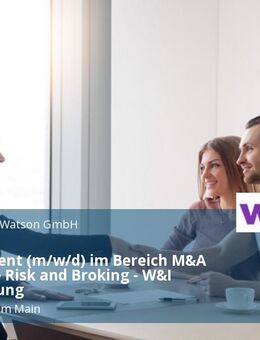 Werkstudent (m/w/d) im Bereich M&A Corporate Risk and Broking - W&I Versicherung - Frankfurt (Main)