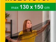 SCHELLENBERG Fliegengitter-Gewebe für Fenster ohne bohren, (Set, 1-St), Insektenschutz inkl. Befestigungsband, 130 x 150 cm, anthrazit, weiß