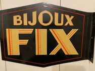 Altes Emailschild "Bijou Fix" ca 1920 Reklameschild doppelseitig - Köln