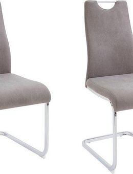 Home affaire Esszimmerstuhl Milano (Set, 2 St), (2 oder 4 Stück), Bezug in Microfaser oder Cord, Freischwinger