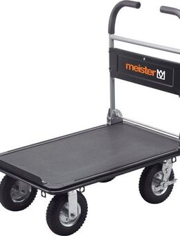 meister Transportwagen super cross-over, Klappwagen Stahl / 8985700, bis 300 kg Tragkraft, Feststellbremse, mit Lenkrollen, Luftbereifung