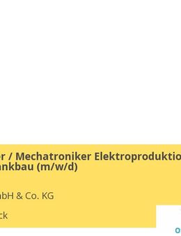 Elektroniker / Mechatroniker Elektroproduktion Schaltschrankbau (m/w/d) - Osnabrück