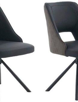 Jockenhöfer Gruppe Drehstuhl Milo (Set, 2 St) (Set, 2 St), Echtleder, inklusive Drehfunktion (360), Materialmix