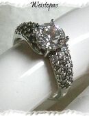 Ring, 925 Silber mit gefassten Topassteinen in 27389