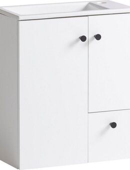 welltime Waschtisch Balto, Breite 50 cm, Keramikbecken, Griffe aus Metall