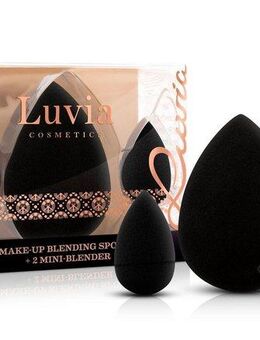 Luvia Cosmetics Make-up Schwamm, Set, 3 tlg., Fleckenloses Auftragen, für flüssige und pudrige Produkte, kein Latex.
