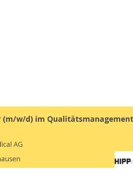 Mitarbeiter (m/w/d) im Qualitätsmanagement - Renquishausen