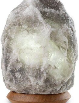 my home Salzkristall-Tischlampe Sclassin, Leuchtmittel wechselbar, Warmweiß, Handgefertigt - jeder Stein ein Unikat, H: ca.18 cm, ca.2-3 kg