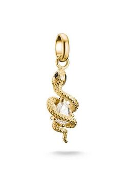 THOMAS SABO Charm-Einhänger Charm Schlangen-Optik - Connect, mit Zirkonia (synth)