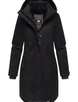 Ragwear Wintermantel Jannisa Coat Klassischer Damen Kurzmantel mit Kapuze