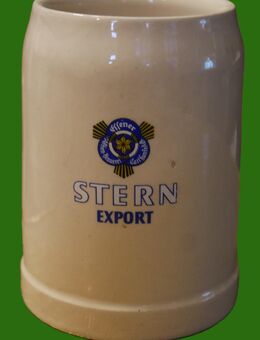 Bierkrug Keramik , 0,5Liter , Stern Export , Essener Aktien - Brauerei Carl Funke A.G. , Essen - Görlitz