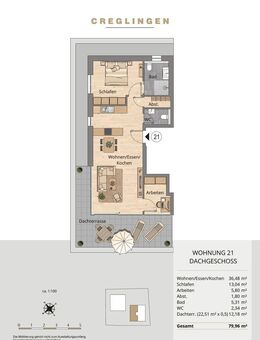 Whg. 21 - Wunderschöne und exklusive 3-Zimmer-Penthousewohnung - Creglingen