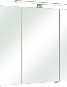 Saphir Spiegelschrank Quickset 362 Badschrank, 3 Spiegeltüren, 6 Einlegeböden, 100 cm breit inkl. LED-Beleuchtung, Türdämpfer, Schalter-/Steckdosenkombination