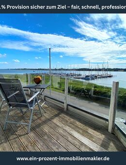 Juwel an der Schlei: EFH mit großer Glasfront und Balkon mit Wasserblick + Nebenhaus in Boren - Boren