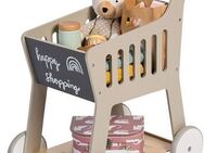 MUSTERKIND® Spiel-Einkaufswagen Rubus, warmgrau/natur
