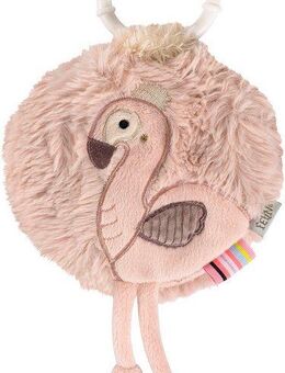 Fehn Greifspielzeug Lazy, Crazy & Pink, Stoffbuch Flamingo