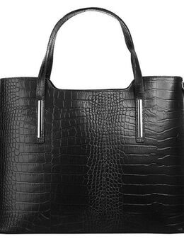 Cluty Henkeltasche, echt Leder, Made in Italy