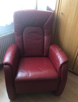Echt Leder Sofa + Sessel - Bad Saulgau