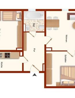 ERSTBEZUG NACH SANIERUNG! Charmante 3 Zi.-Wohnung in Erfurt Süd - Erfurt