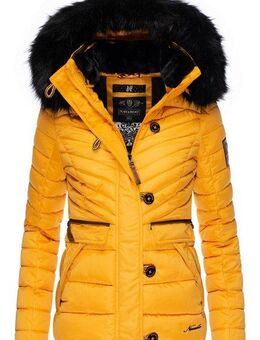 Navahoo Winterjacke Wisteriaa Warm gefütterte Steppjacke mit Kunstfell-Kapuze