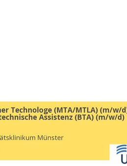 Medizinischer Technologe (MTA/MTLA) (gn*) / Biologisch-technische Assistenz (BTA) (gn*) - Münster