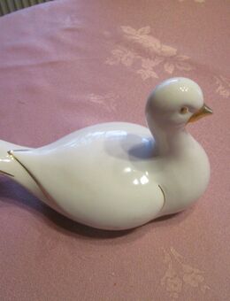 Weiße Keramik Taube - Ratzeburg