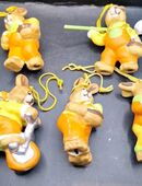 Osterhasen, 6 Stück, Keramik zum Hängen Hase, Oster Hase Deko Eier ca. 7cm hoch in 45259