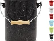Krüger Mülleimer Emaille Mülleimer mit Deckel Serie Rio, schnitt- / kratzfeste Oberfläche, bakterienabweisend, extrem langlebig