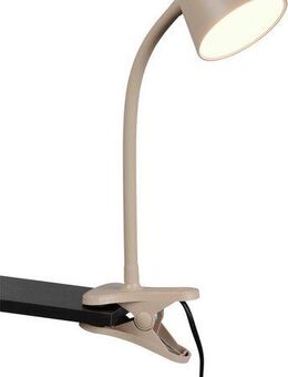 Reality Leuchten LED Klemmtischleuchte PONGO, LED Klemmleuchte mit Kabel und Kippschalter, 4,5W 500 Lumen, Ein-/Ausschalter, LED fest integriert, Warmweiß, 3000K warmweiß, verstellbare Klemmleuchte, Klammer 1-3 cm weit, H.33cm
