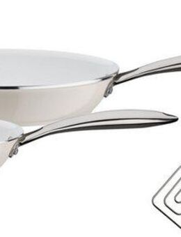 GSW Pfannen-Set CERAMICA color, Aluminium (Set, 3-tlg., 1x Bratpfanne Ø 24 cm, 1x Bratpfanne Ø 28 cm), Induktion