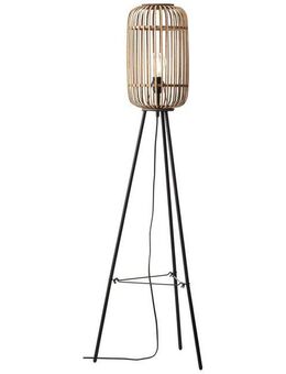 Brilliant Stehlampe Woodrow, ohne Leuchtmittel, dreibeinige Bambus Lampe, 130 x 45 cm, E27, Boho-Stil