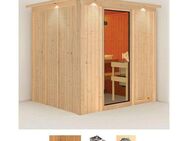 Karibu Sauna Sodin, BxTxH: 210 x 184 x 202 cm, 68 mm, (Set) 9 KW-Ofen mit integrierter Steuerung