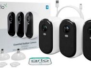 ARLO Smart Home Kamera ESSENTIAL 2K Outdoor Kamera 3er-Pack (Außenbereich, Innenbereich, Packung)