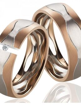 Eheringe LUC38 mit Diamant und Gravur - Aholming