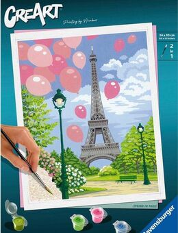 Ravensburger Malen nach Zahlen CreArt, Spring in Paris, Made in Europe