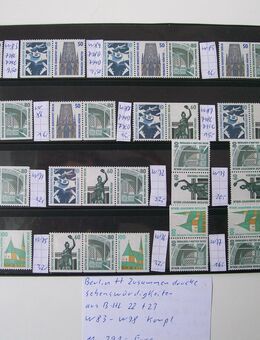 Briefmarken Berlin, Zusammendrucke W83 - W98 kompl., postfrisch - Erftstadt