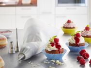 GEFU Spritzbeutel DECORE SET (Set, 5-tlg., Spritzbeutel, Adapter, 3 Tüllen) verzieren von Kuchen