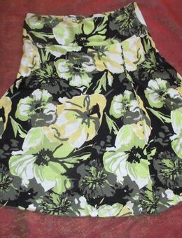 NEU * Blumen * Blüten * Flower- Power * Falten * Glocken * A- Linie * Midi * Strech * Rock "STREET ONE" Gr. 40- 42/ M * kiwi- grün * schwarz * gelb * weiß * - Riedlingen